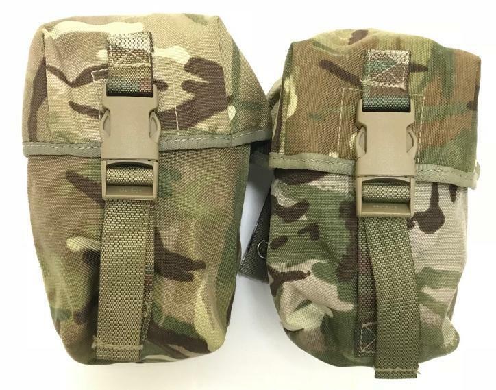 2 x British army surplus large mtp camouflage molle osprey pouches G1