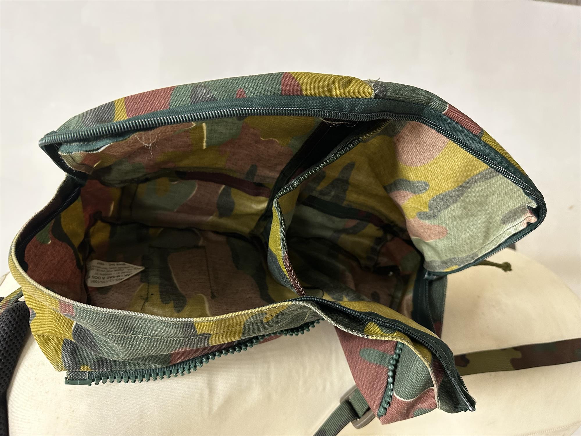 Belgian army surplus jigsaw camouflage daypack side pouches rocket Surplus & Lost