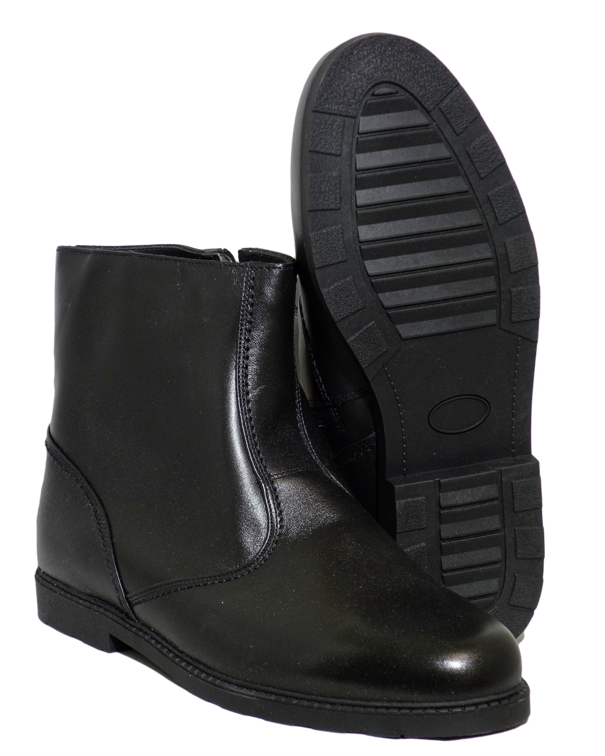 BRAND NEW Czech Army Surplus Leather Half Boot with Faux Fur Lining