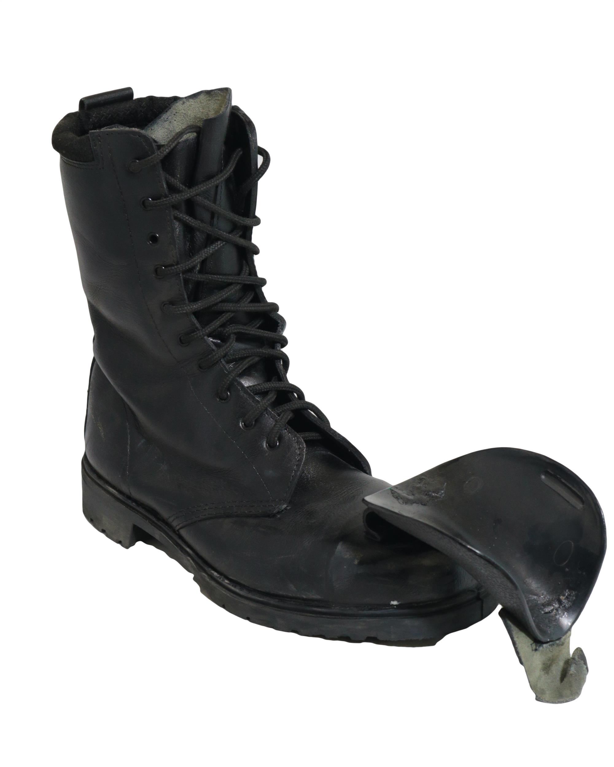 British Army Surplus Leather Combat Boots with Protective Shell