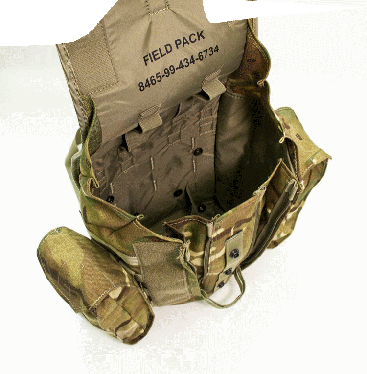 British army surplus MTP camouflage respirator field pack bag case