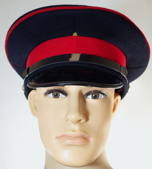 British army surplus royal black red dress uniform peaked cap hat