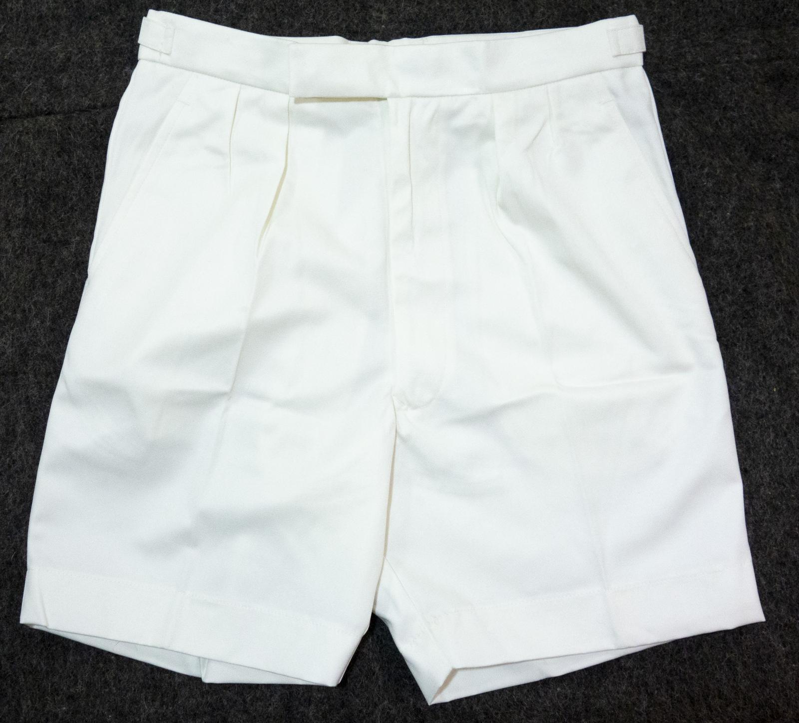 British Royal Navy surplus white shorts deck office BRAND NEW in bag