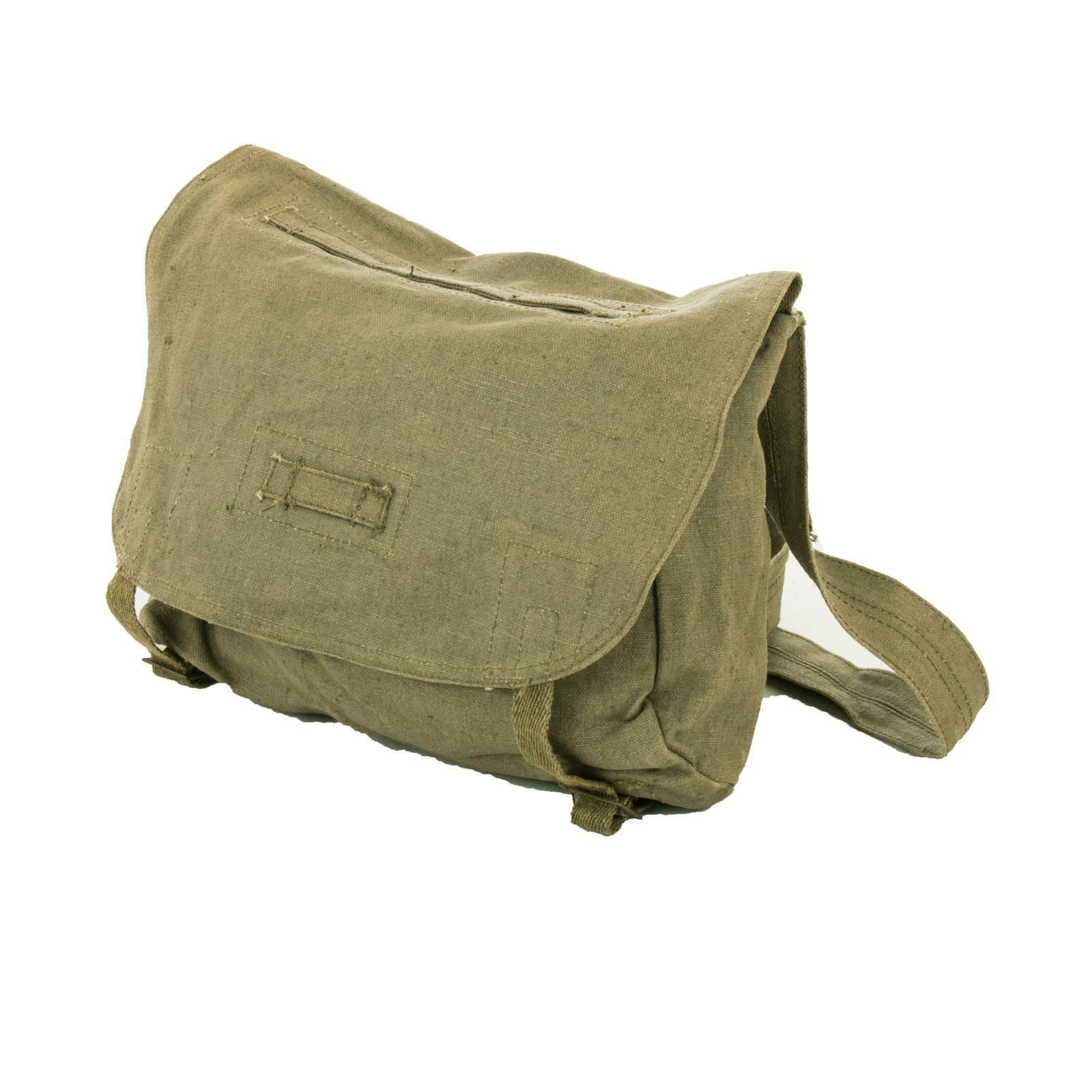 Czech army surplus vintage canvas gas mask bread shoulder bag Surplus
