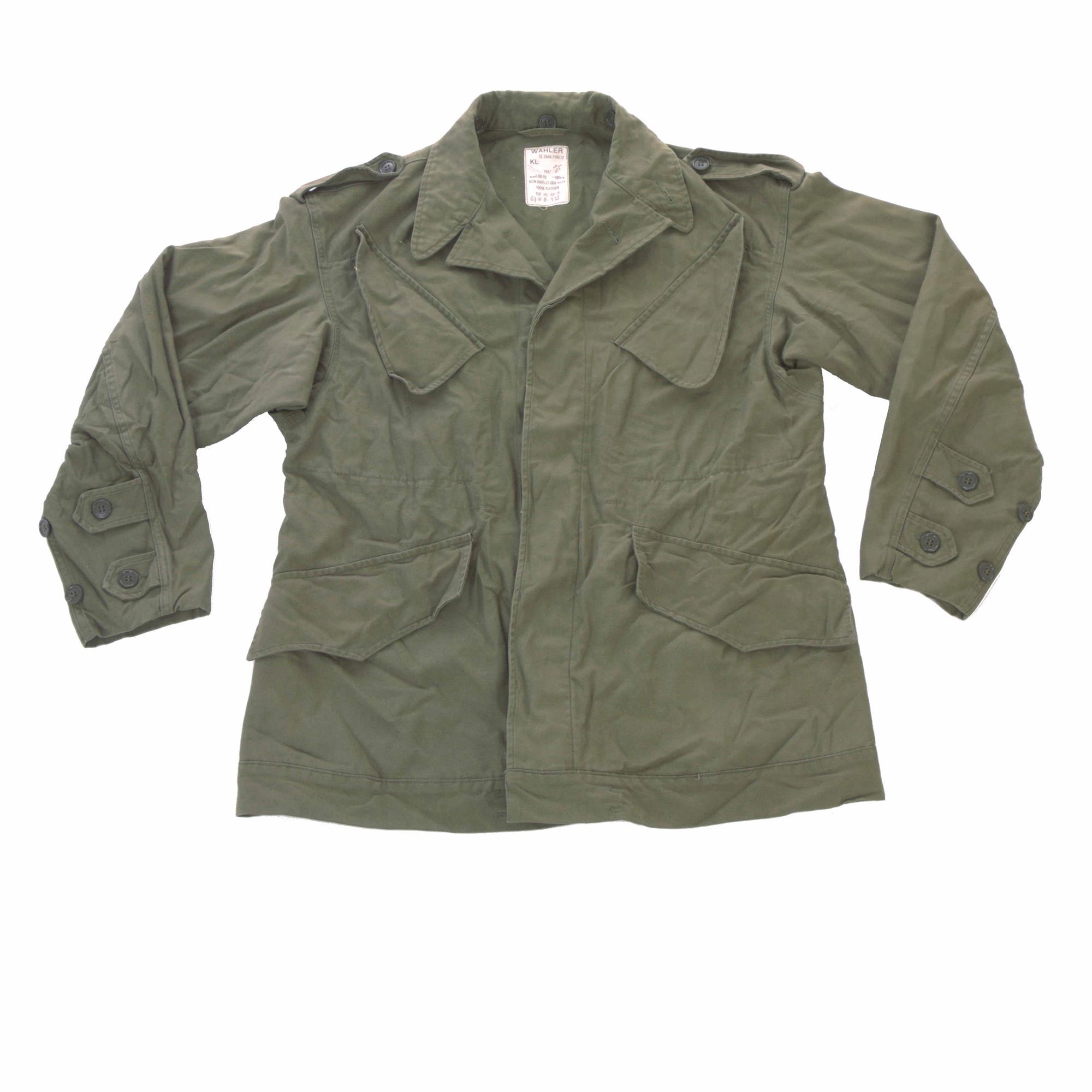 Dutch army surplus olive green cotton m65 (ish) style field jacket