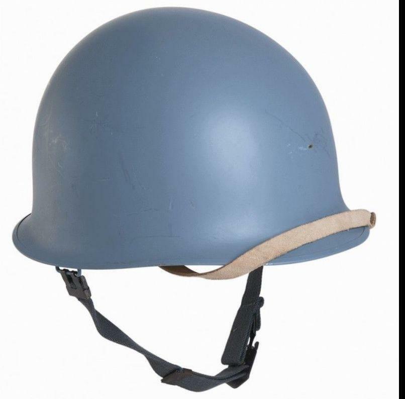 European army surplus steel combat helmet m1 style shape, NATO blue