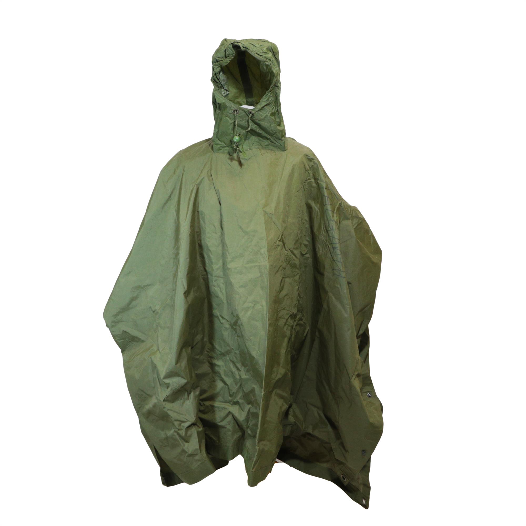Genuine British Army Issue Surplus Olive Green Waterproof Poncho