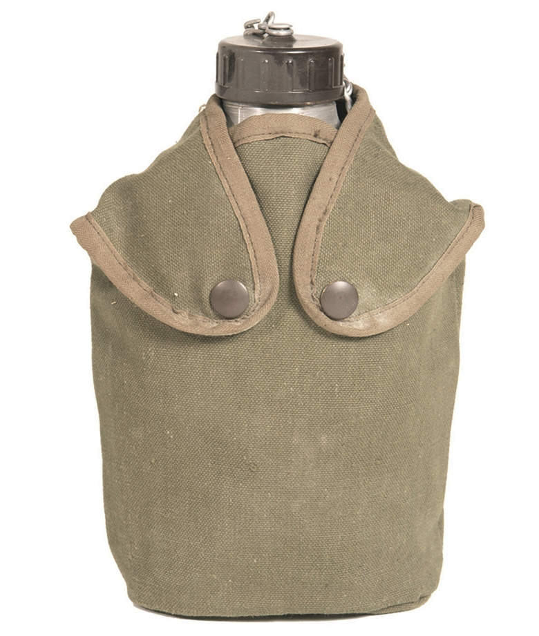 Genuine French Army Surplus Field Flask/Canteen Plus Cup and Cover