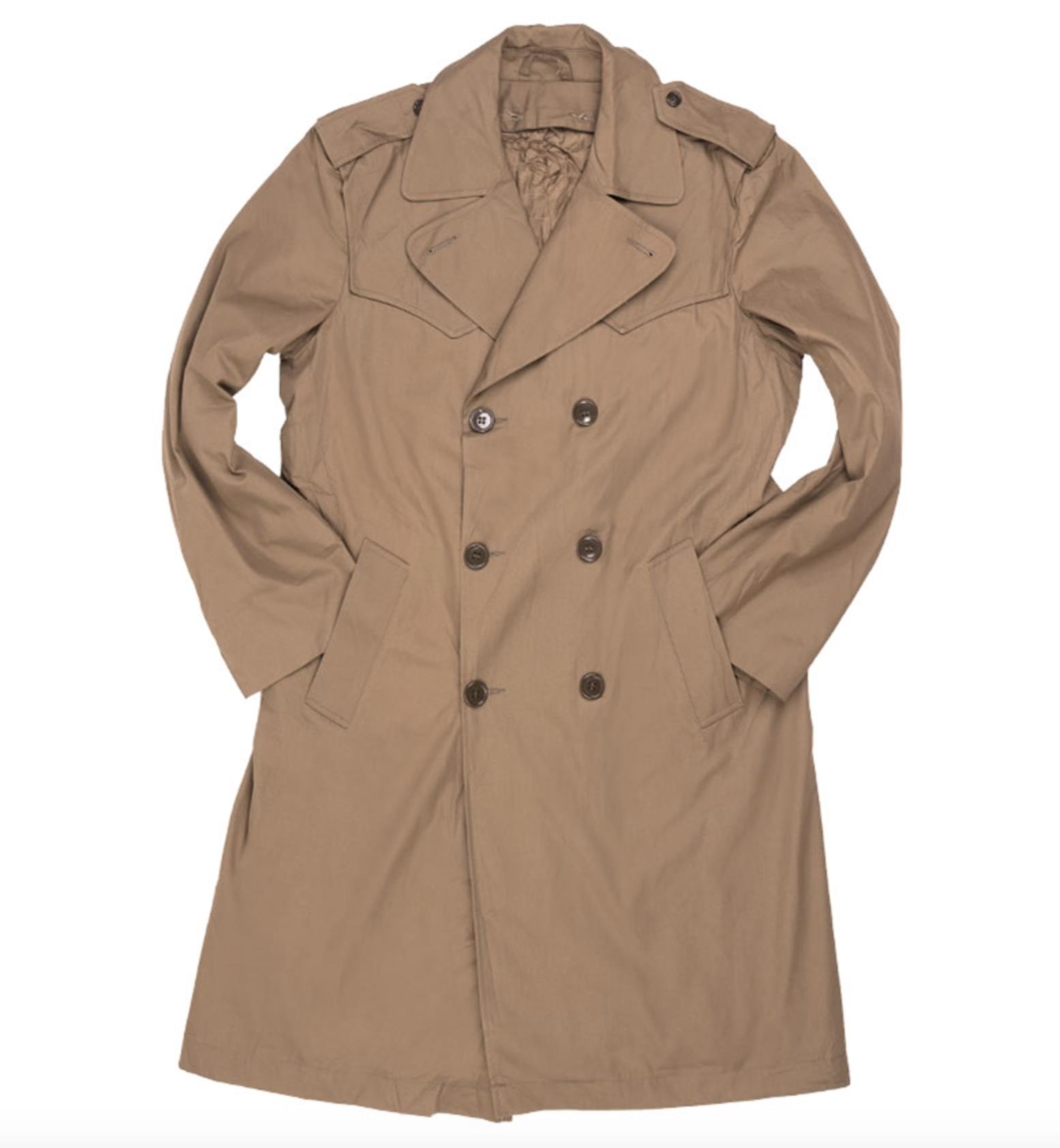 Genuine Italian Army Surplus Lightweight Lined Trench Coat Surplus & Lost