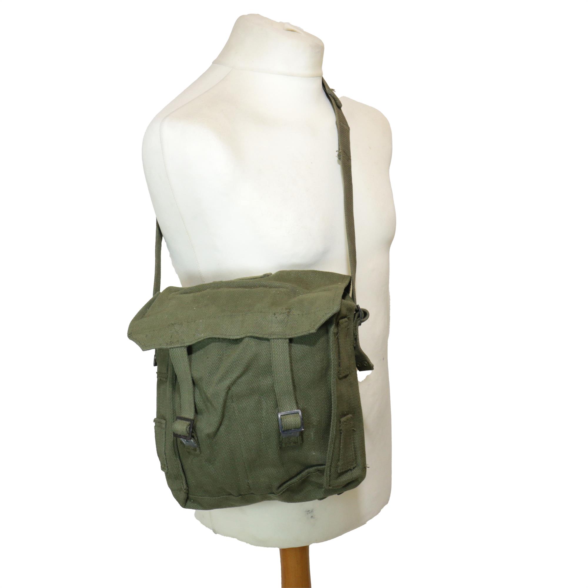 Genuine Nato Dutch Army Surplus Canvas Shoulder Bag Haversack Surplus