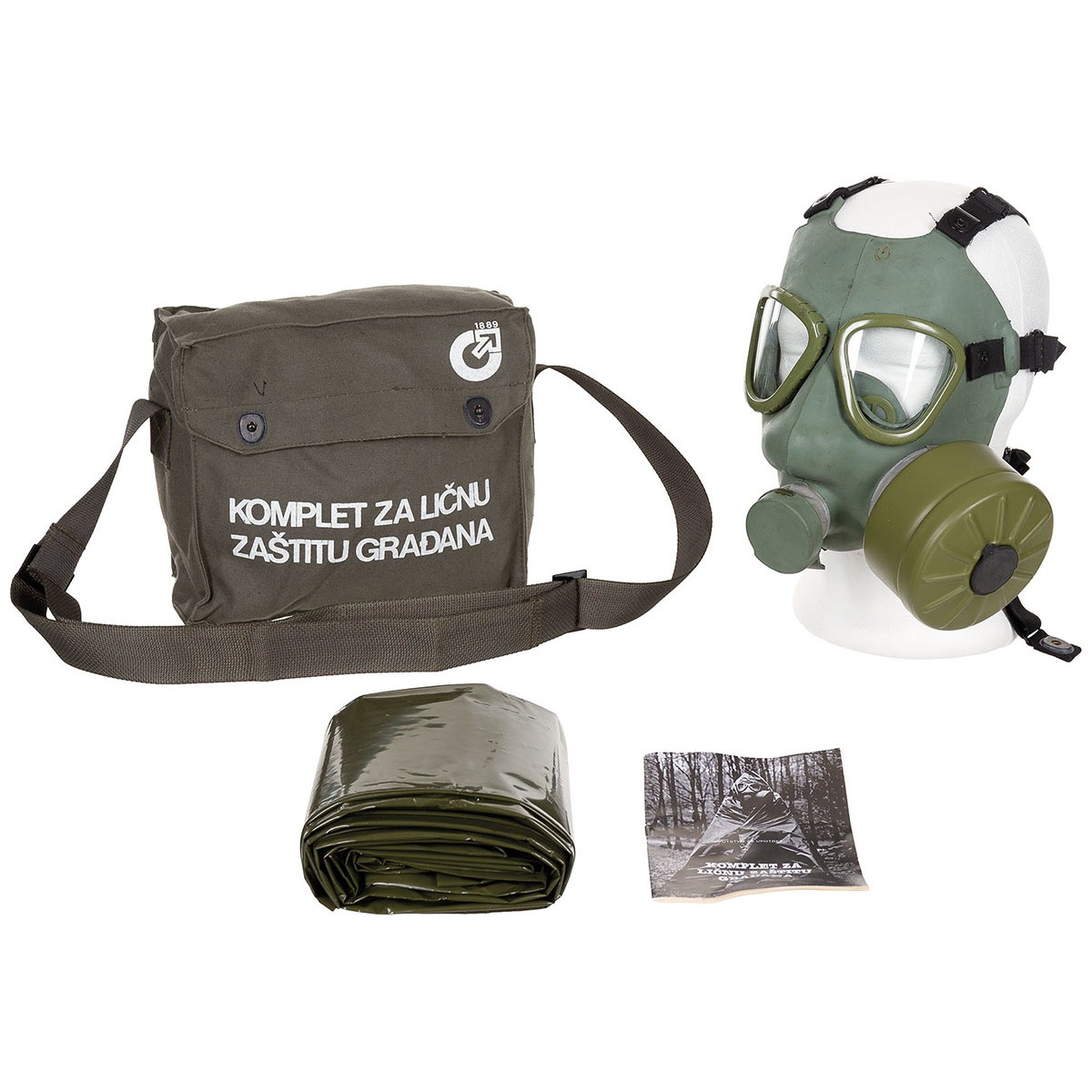Military army surplus Yugoslavian M1 gas mask and filter Surplus & Lost