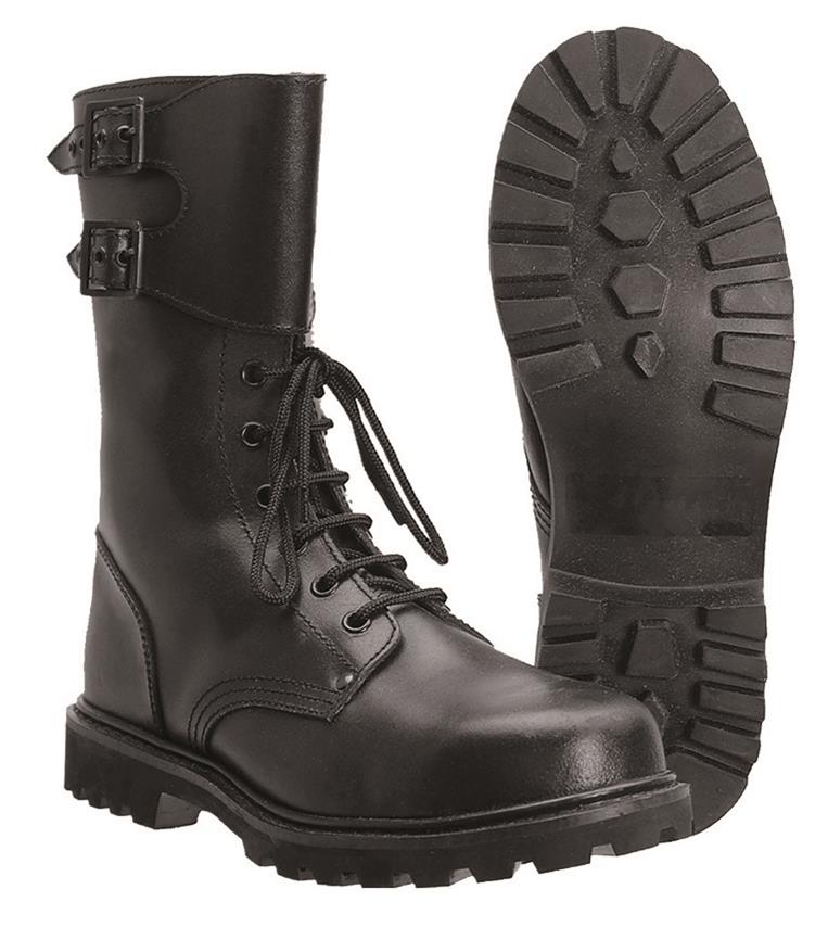 NEW French range / paratrooper style double buckle leather combat boots