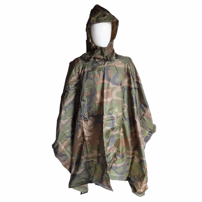 New / Unissued military army surplus woodland camouflage poncho