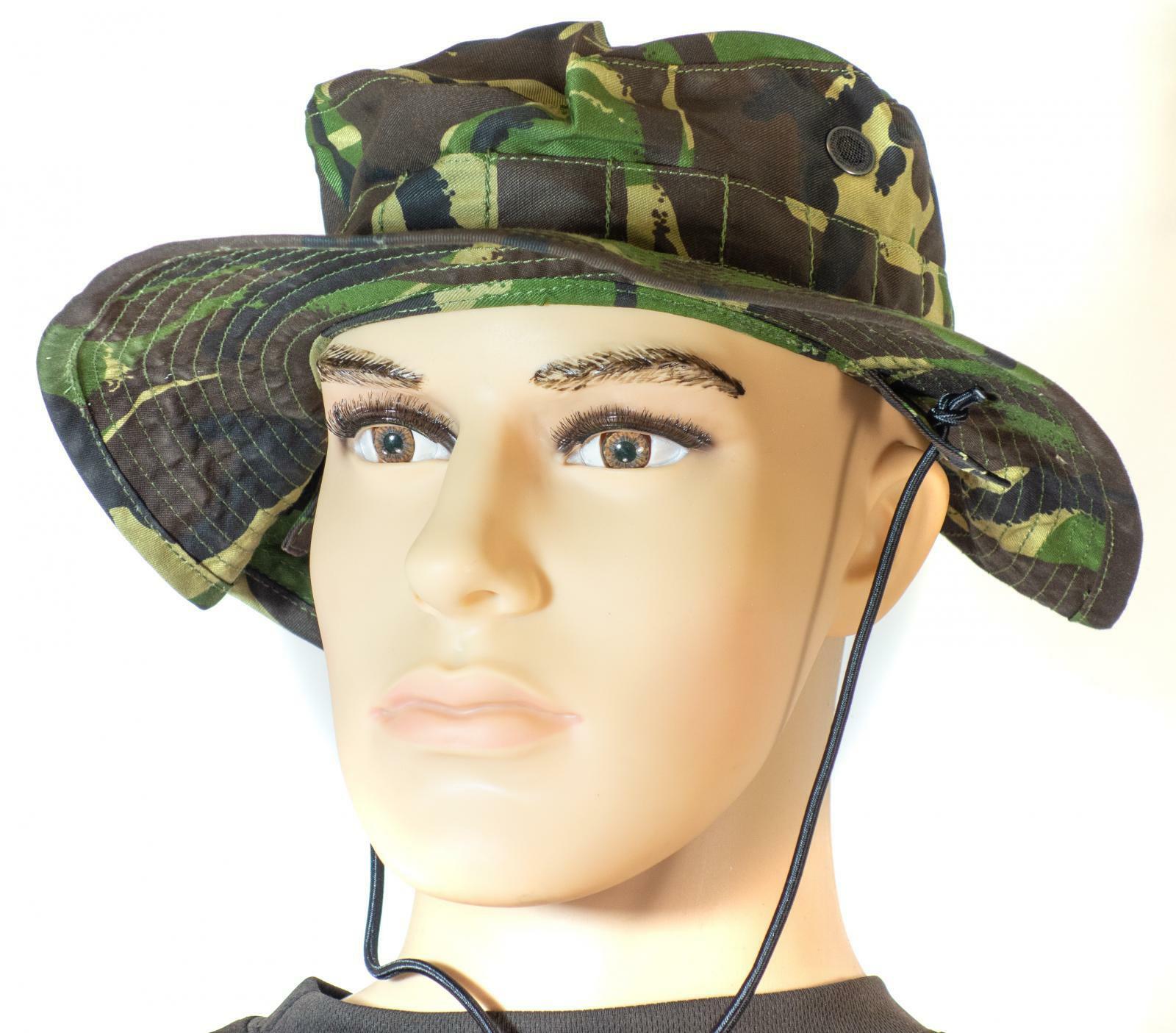 Genuine Dutch military boonie hat DPM camo Panama hat neck flap wide brim NEW