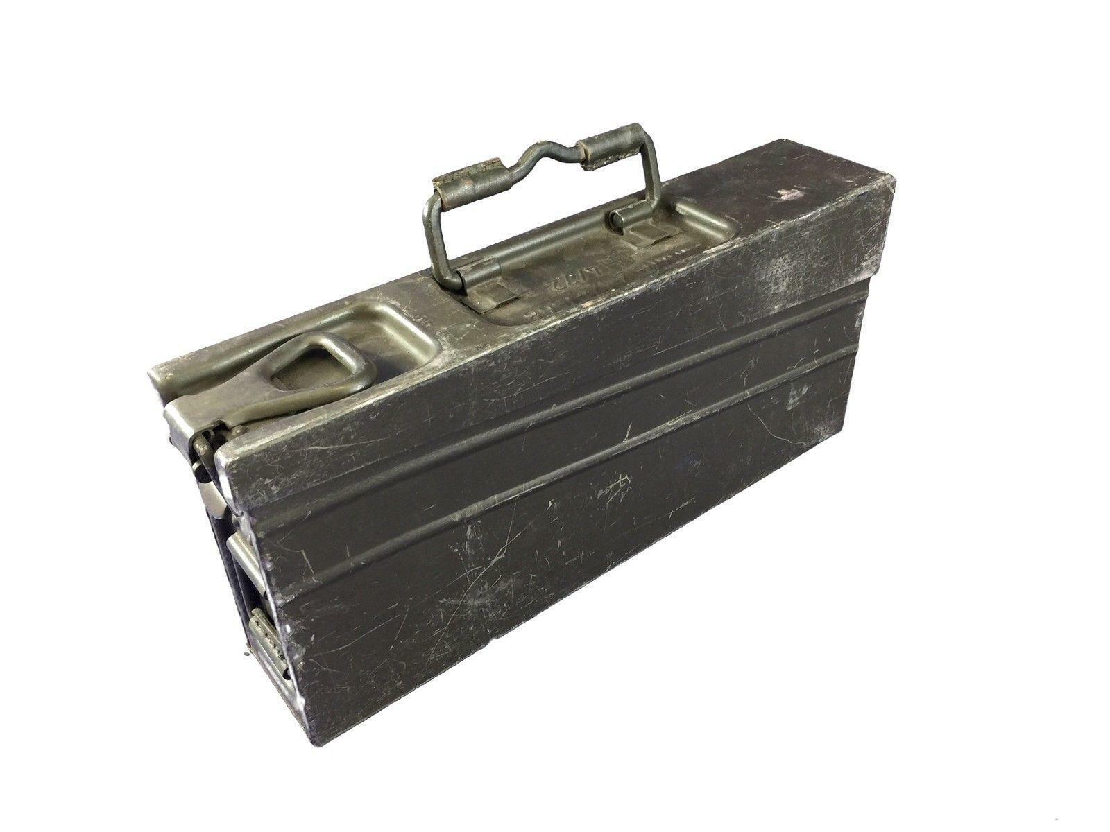 original German army surplus MG3 ammo can ammunition metal ammunition