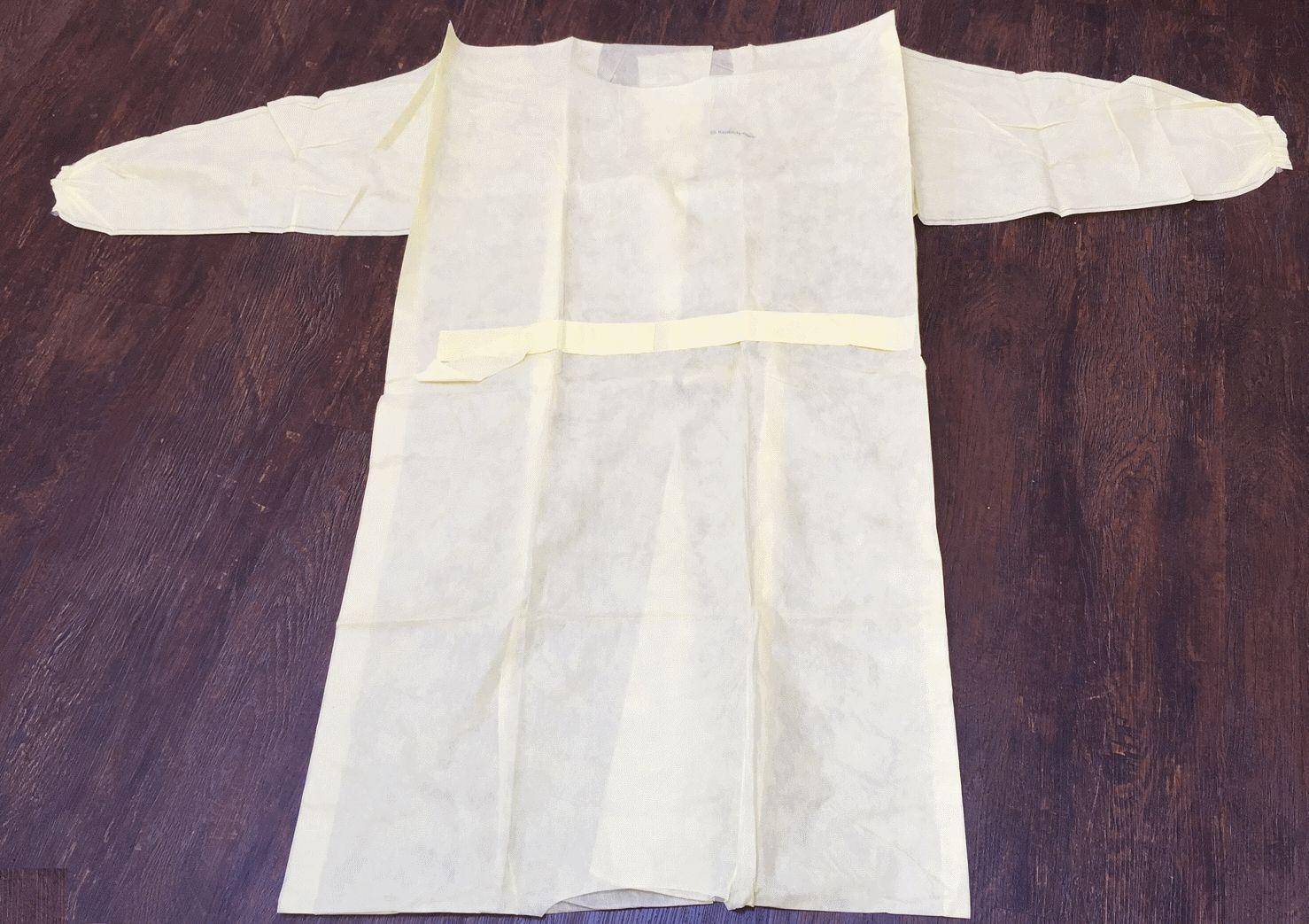 Unisex Disposable NHS yellow patient gown hospital Surplus & Lost