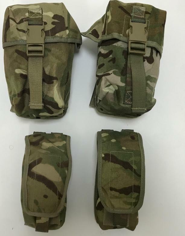 Set of 4 British armysurplus MTP camouflage pouches - Surplus & Lost