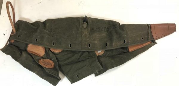 French army surplus aa52 GPMG canvas and leather carrying case