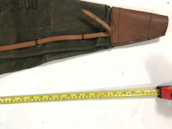 French army surplus aa52 GPMG canvas and leather carrying case - Image 3