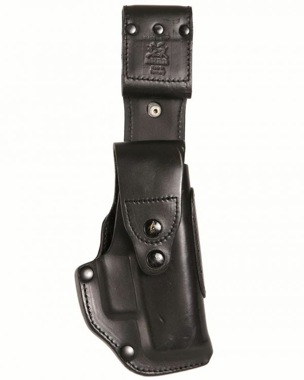 Polish military / police surplus all leather swivel pistol holster for P10