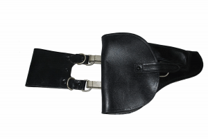 Italian military / police surplus all leather pistol holster  - NEW / UNISSUED