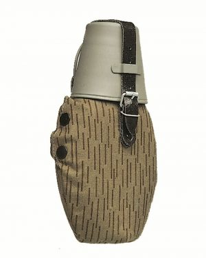 German army surplus drinking flask canteen and cup, NEW/UNISSUED, green with stripe