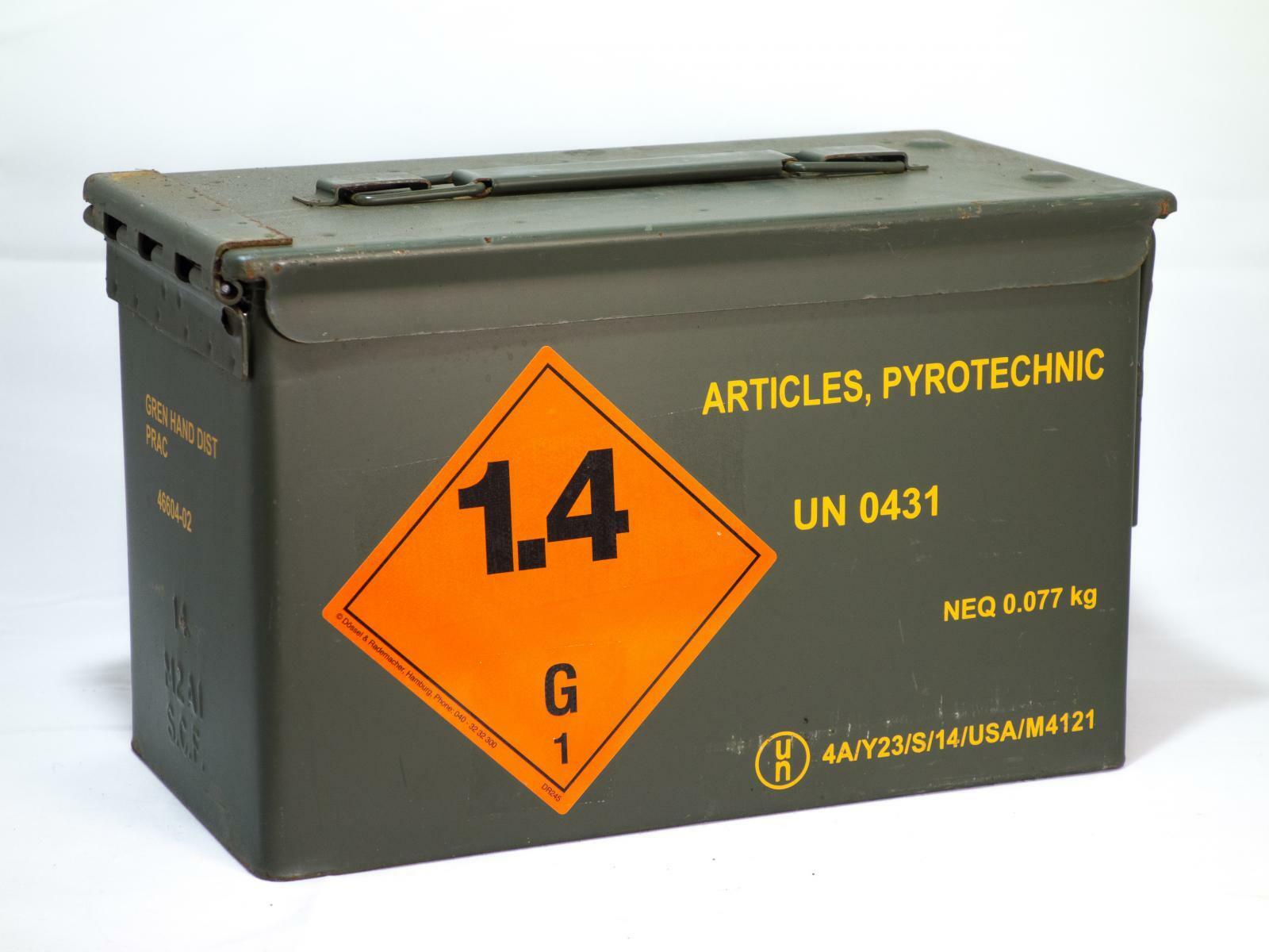 British Army Ammunition Ammo Box 50 Cal Military Olive Green Storage Tools Surplus Lost