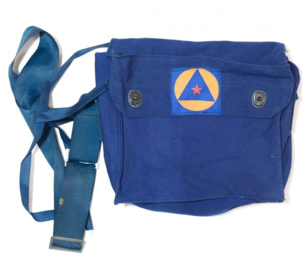Serbian vintage police surplus canvas / cotton shoulder message bag
