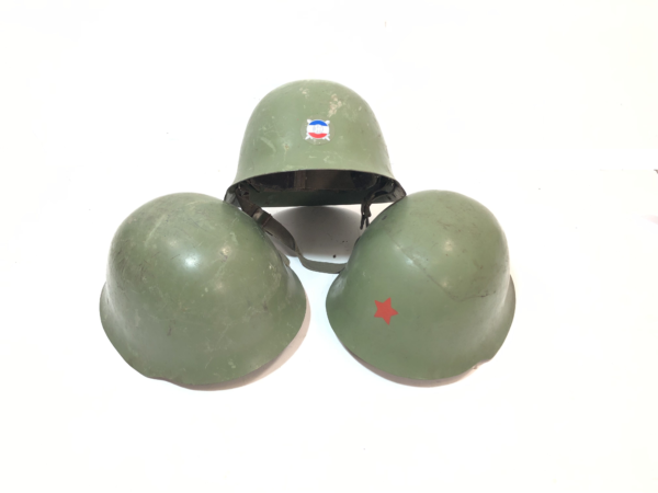 Serbian military army surplus  steel combat helmet with liner vintage - Image 2