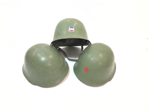 Serbian military army surplus  steel combat helmet with liner vintage - Image 3