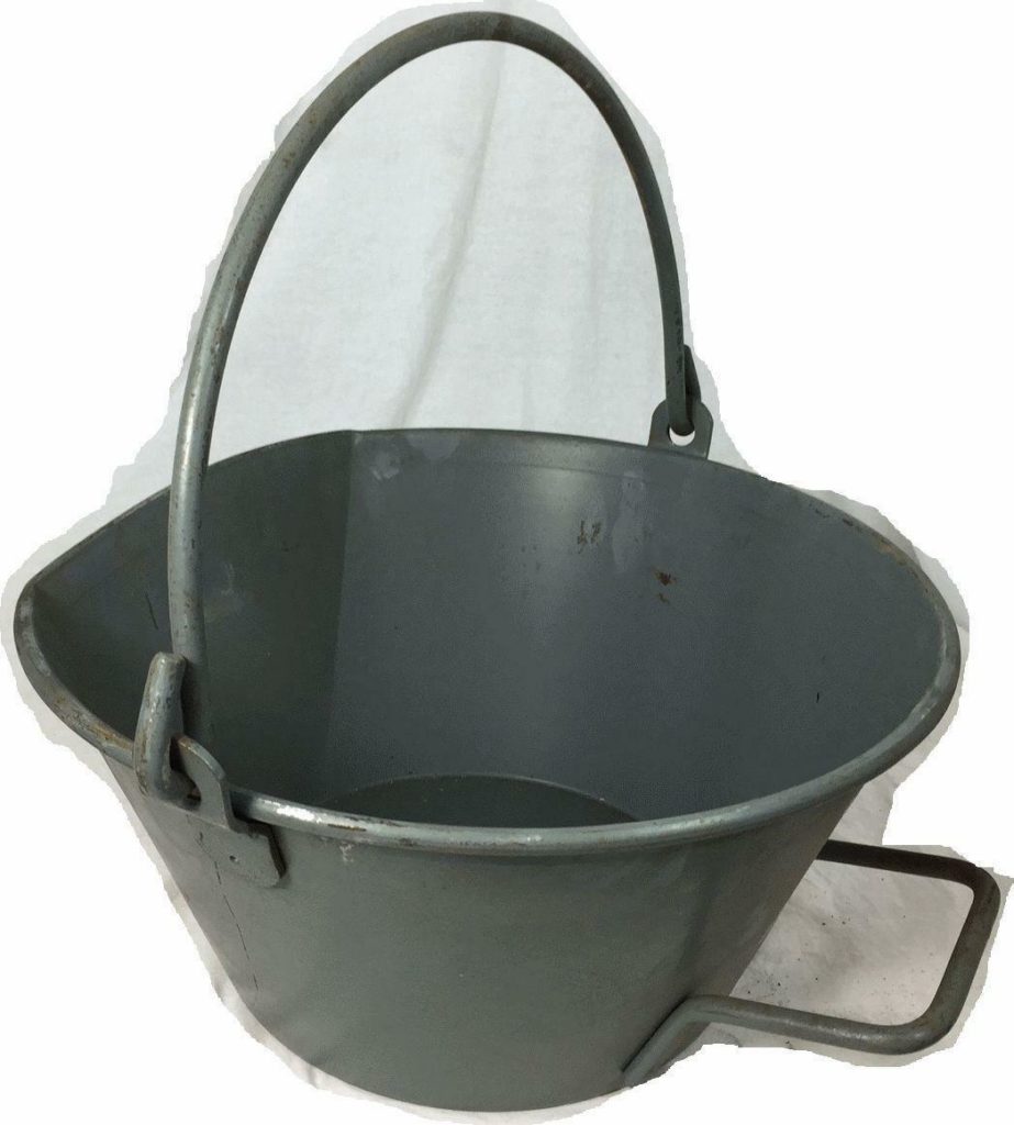 HEAVY DUTY Swiss army surplus all metal 12 litre bucket with handle