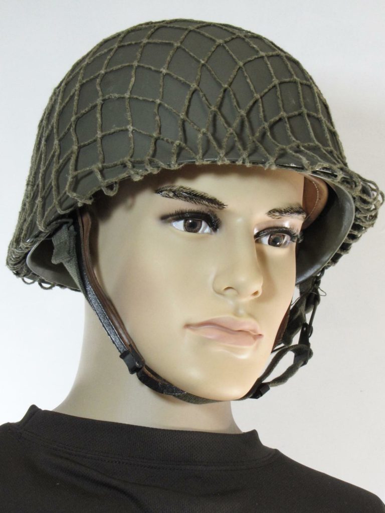 M1 steel helmet and liner PLUS helmet net surplus Surplus & Lost