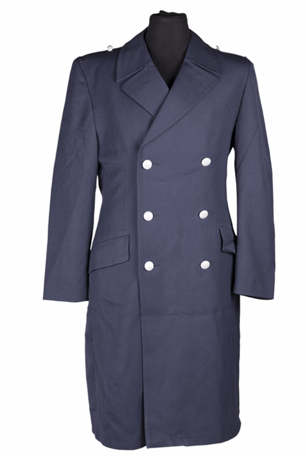 German air force surplus blue trench coat jacket