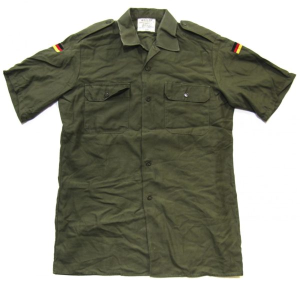 German Military Army Bundeswehr Surplus Olive Green Summer Field Shirt