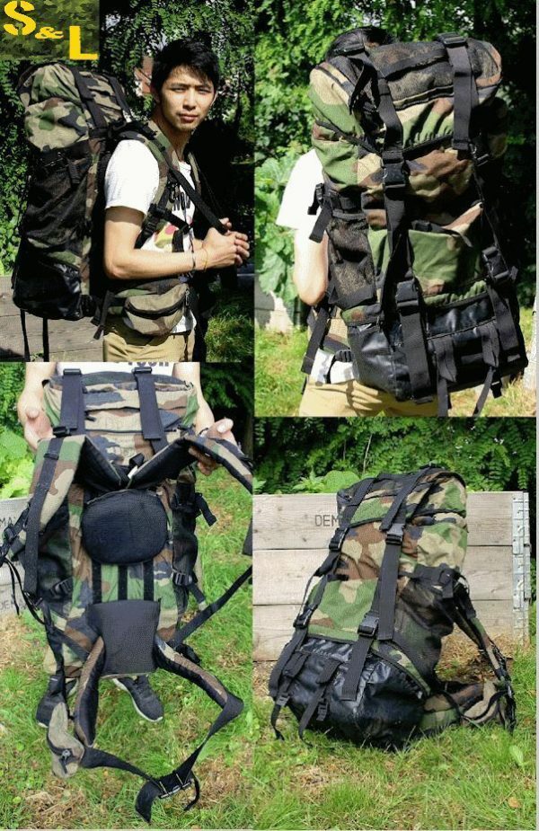 French army / military surplus 70L backpack rucksack woodland camouflage
