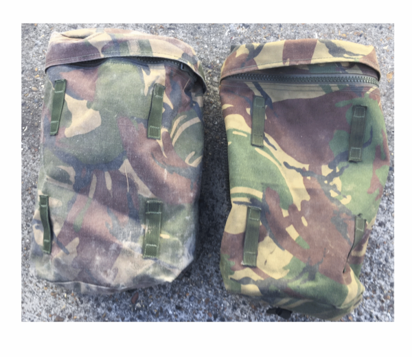 2 x British army surplus LARGE rucksack side pouches - OLIVE or DPM - Image 2