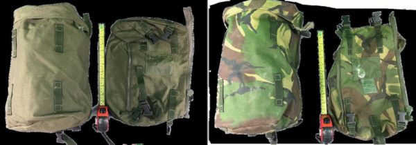 2 x British army surplus LARGE rucksack side pouches - OLIVE or DPM - Image 3
