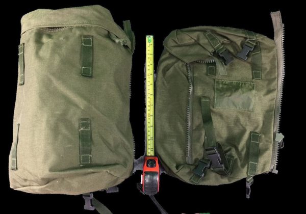 2 x British army surplus LARGE rucksack side pouches - OLIVE or DPM - Image 4