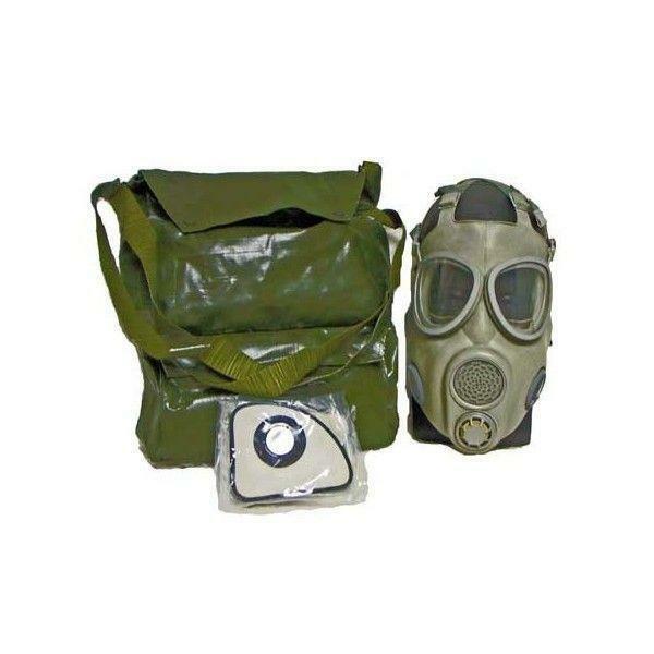 kan ikke se alkove kan opfattes M10 gas mask in bag, sealed filters, extra lenses etc ( NO DRINKING STRAW)  - Surplus & Lost