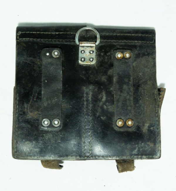 Vintage army surplus all leather StG58 double ammo pouch