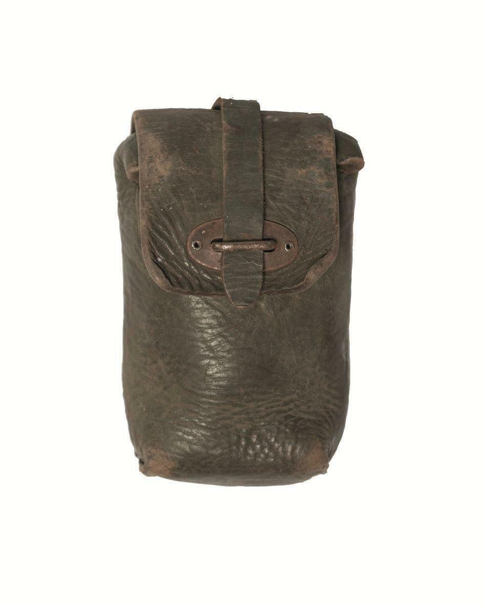 Italian army surplus vintage leather pouch