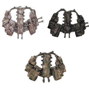 12 pocket multi camouflage range of assualt / tactical / combat vests