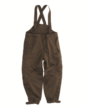 Austrian army surplus thermal trousers / dungarees with braces