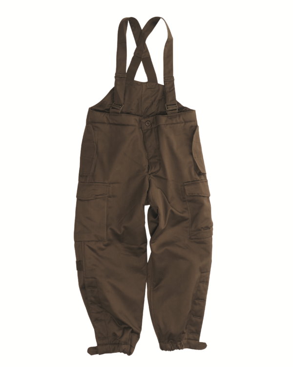 Austrian army surplus thermal trousers / dungarees with braces