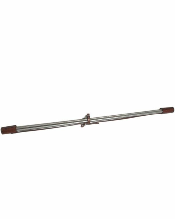 Vintage Swiss avalanche poles probe set metal and leather