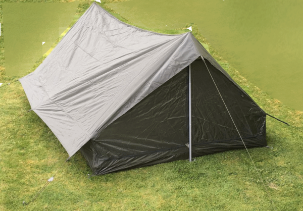 French army surplus lightweight nylon 2 man tent NEW with poles/pegs F1