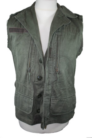 French army surplus sleeveless shirt vest field jacket