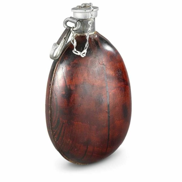 Bulgarian coconut army wood aluminium water  bottle / flask / canteen