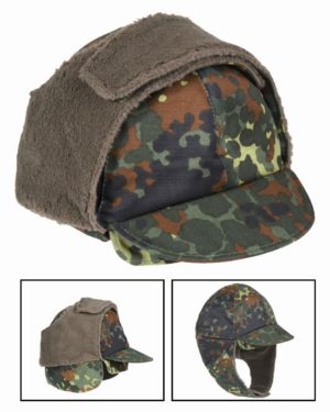 Bundeswehr / German  camouflage army winter cap, range of sizes available!