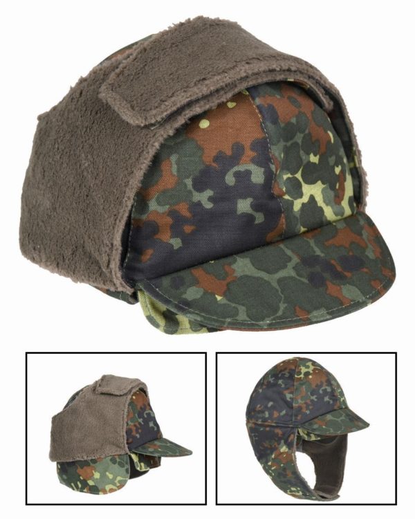 Bundeswehr / German  camouflage army winter cap, range of sizes available!